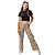 Calça Bolso Cargo Tecido Infantil Juvenil Meninas Feminina - Imagem 2
