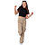 Calça Bolso Cargo Tecido Infantil Juvenil Meninas Feminina - Imagem 7