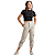 Calça Jeans Infantil Menina Jogger Cargo Juvenil Tecido Bege - Imagem 1