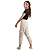 Calça Jeans Infantil Menina Jogger Cargo Juvenil Tecido Bege - Imagem 2