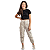 Calça Jeans Infantil Menina Jogger Cargo Juvenil Tecido Bege - Imagem 9