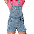 Jardineira Macaquinho Jeans Curto Meninas Infantil Crianças - Imagem 4