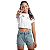 Short Jeans Bermuda Infantil Juvenil  Menina Verão 10 ao 16 - Imagem 7