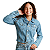 Jaqueta Jeans Curta Infantil Juvenil Meninas Adolescentes - Imagem 1