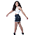 Short Jeans Preto Curto Juvenil Infantil Menina Ajuste Interno - Imagem 2