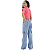 KIT2 Calça Jeans Bolso Cargo Wide Leg Infantil Menina 8 a 16 - Imagem 4