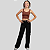 KIT2 Calça Jeans Bolso Cargo Wide Leg Infantil Menina Tecido - Imagem 2