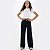 Calça Preta Wide Leg Tecido Pantalona Ajuste Interno Menina - Imagem 4