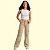Calça Cargo Jeans Wide Leg Roupa Infantil Juvenil Feminina - Imagem 5