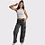 Calça Cargo Jeans Juvenil Infantil Meninas Grafite Pantalona - Imagem 5