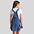 Jardineira Macacão Jeans Saia Meninas Infantil Azul Escura - Imagem 2