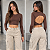 Blusa Cropped manga longa Infantil Juvenil Menina Moda Blogueirinha - Imagem 1