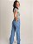 Calça Wide leg Jeans Moda Infantil Juvenil Menina Pantalona - Imagem 2