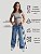 Calça Wide leg Jeans Moda Infantil Juvenil Menina Pantalona - Imagem 7
