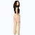 KIT 2 Calças Jeans Bolso Cargo Wide Leg Infantil Juvenil Menina Tecido Colorido 8 ao 16 Escolar - Imagem 3