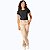KIT 2 Calças Jeans Bolso Cargo Wide Leg Infantil Juvenil Menina Tecido Colorido 8 ao 16 Escolar - Imagem 10