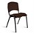 Cadeira Plastica Adria Base Fixa Marrom - Imagem 1