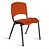 Cadeira Plastica Adria Base Fixa Laranja - Imagem 1