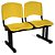 Longarina Adria Ass/Enc Plastico 2 Lug. Amarelo - Imagem 1