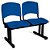 Longarina Adria Ass/Enc Plastico 2 Lug. Azul - Imagem 1