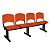 Longarina Adria Ass/Enc Plastico 4 Lug. Laranja - Imagem 1