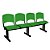 Longarina Adria Ass/Enc Plastico 4 Lug. Verde - Imagem 1
