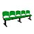Longarina Adria Ass/Enc Plastico 5 Lug. Verde - Imagem 1