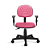 Cadeira Secretaria Flor Giratória Universal C/Braços Rosa - Imagem 2