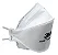 MÁSCARA DESCARTÁVEL  AURA SEM VÁLVULA PFF2 3M - BRANCA - Imagem 2