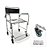 CADEIRA DE BANHO HIGIENICA DOBRAVEL E DESMONTAVEL ATE 100KG DELLAMED D40 - CINZA - Imagem 2