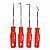 Jogo Mini Pinça Pegadores 4 Peças Profissional WORKER 340499 - Imagem 2