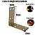 Placa Cantoneira de Junção Reforço Dobrada 30 X 60mm em Aço - Imagem 2