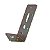 Placa Cantoneira de Junção Pesada Reforçada 45X50X110mm Aço - Imagem 1