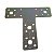 Placa de Junção T Aço Galvanizado 40X95X150X2,5mm Minubras - Imagem 1