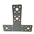 Placa de Junção T Aço Galvanizado 40X95X150X2,5mm Minubras - Imagem 4