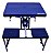 Mesa Dobrável de Alumínio Azul Com 4 Banquetas Para Camping Vira Maleta - Imagem 6