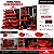 Painel Porta Organizador Ferramentas Gaveteiro 43 Pçs Worker Vermelho/preto - Imagem 3