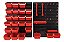 Painel Porta Organizador Ferramentas Gaveteiro 43 Pçs Worker Vermelho/preto - Imagem 7