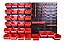 Painel Porta Organizador Ferramentas Gaveteiro 43 Pçs Worker Vermelho/preto - Imagem 1