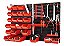 Painel Porta Organizador Ferramentas Gaveteiro 43 Pçs Worker Vermelho/preto - Imagem 6