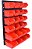 Painel Porta Organizador Ferramentas Gaveteiro 43 Pçs Worker Vermelho/preto - Imagem 4
