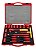Jogo Kit Soquetes Isolados Vde 20p Com Catraca St09267 Sata Vermelho - Imagem 1