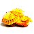 Enfeite de Silicone Soma Coral Plate Amarelo com Polipos - Imagem 1