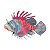 Enfeite de Silicone Soma Jelly Lionfish Azul e Vermelho - Imagem 1