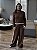 Conjunto Tricot Gola Marrom Listra - Imagem 4
