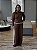 Conjunto Tricot Gola Marrom Listra - Imagem 1