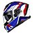 Capacete Race Tech Volt Track Branco/Turquesa - Imagem 2