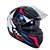 Capacete FW3 GTX Star Preto Brilhante Azul c/ Rosa - Imagem 1