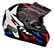 Capacete FW3 GTX Star Preto Brilhante Azul c/ Vermelho - Imagem 2