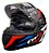 Capacete FW3 GTX Star Preto Brilhante Azul c/ Vermelho - Imagem 14